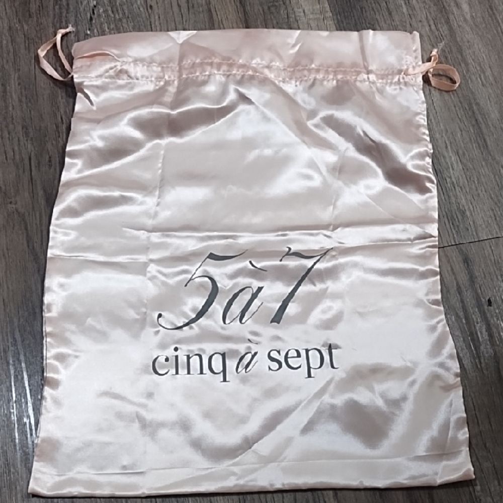 Cinq à Sept Satin Dusty Pink Drawstring Dust Bag